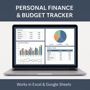 Finance Tracker Excel Template: Small Business Profit & Loss Dashboard (Digital Download)