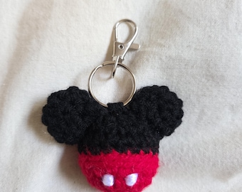 Mickey Mouse Crocheted Keychain, 2 colors
