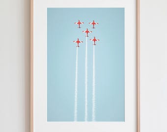 Décoration murale avion, Impression photo d'aviation, Ciel minimaliste, Décoration d'avion, Art mural inspiré du voyage, Décoration moderne