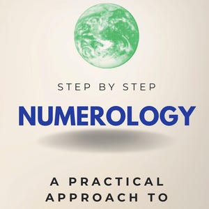 May include: Book cover for "Numerology" by Faith Phillips. The cover features a green globe graphic at the top, with the title in large blue letters. Below the title is the subtitle: "A Practical Approach to Numerology & Number Interpretation."