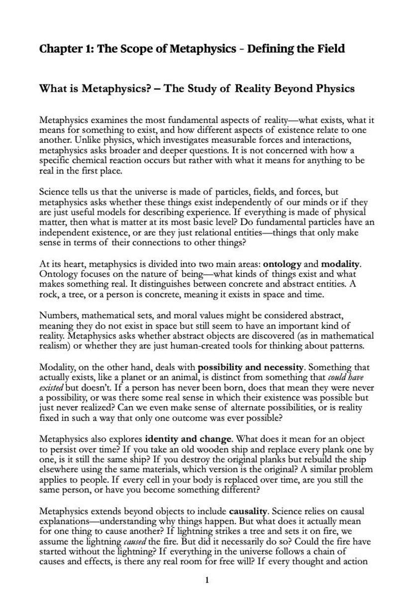 Metaphysics Step by Step - Building a Strong Foundation in Metaphysical ...