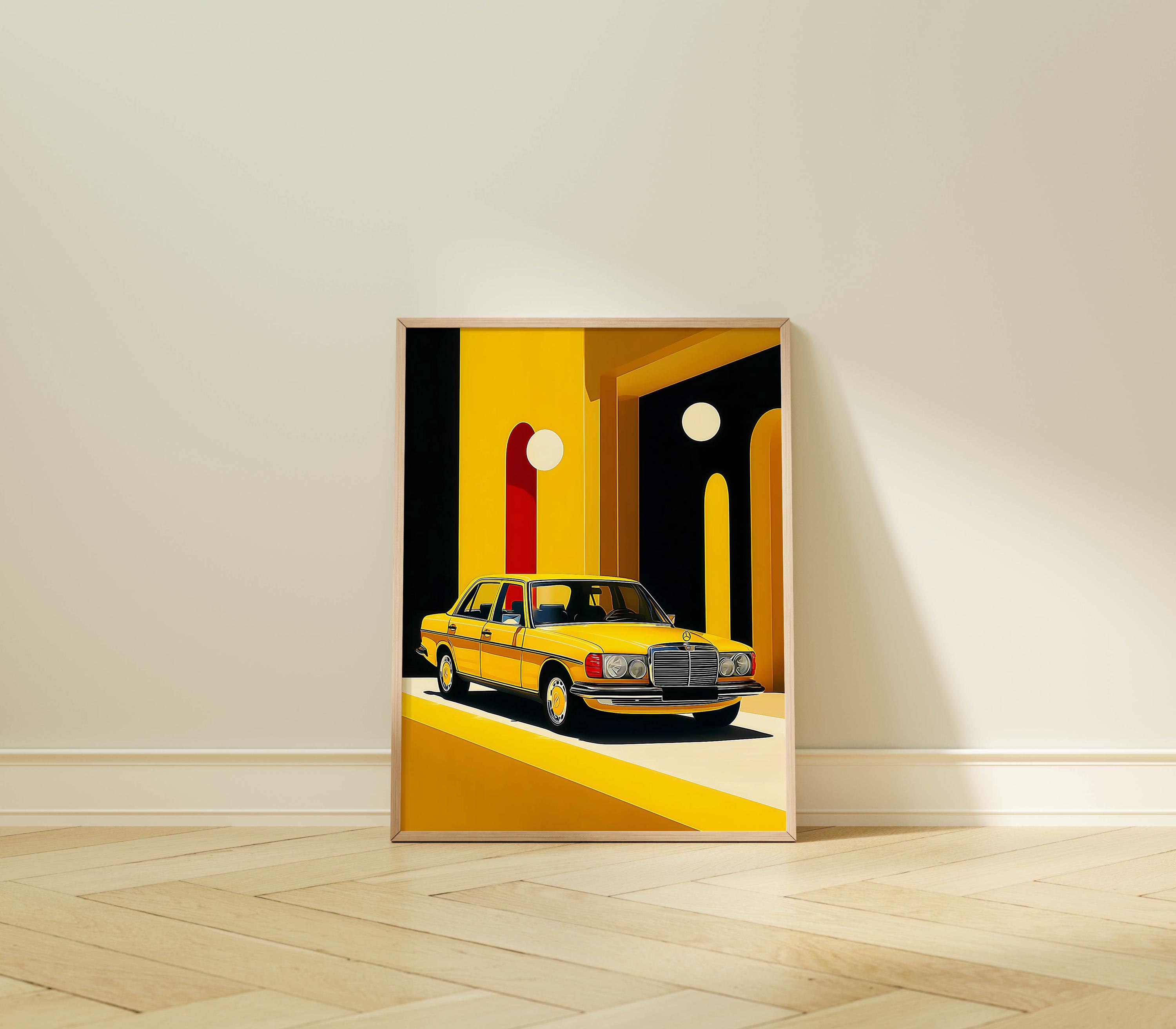 Mercedes w123 poster - Etsy 日本