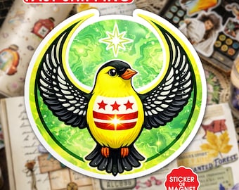 Washington Rebel Alliance Restiance Bird Sticker Magnet, WA State Bird Resist Anti ICE Activist Decal, Political Protest Art Gift for Adults