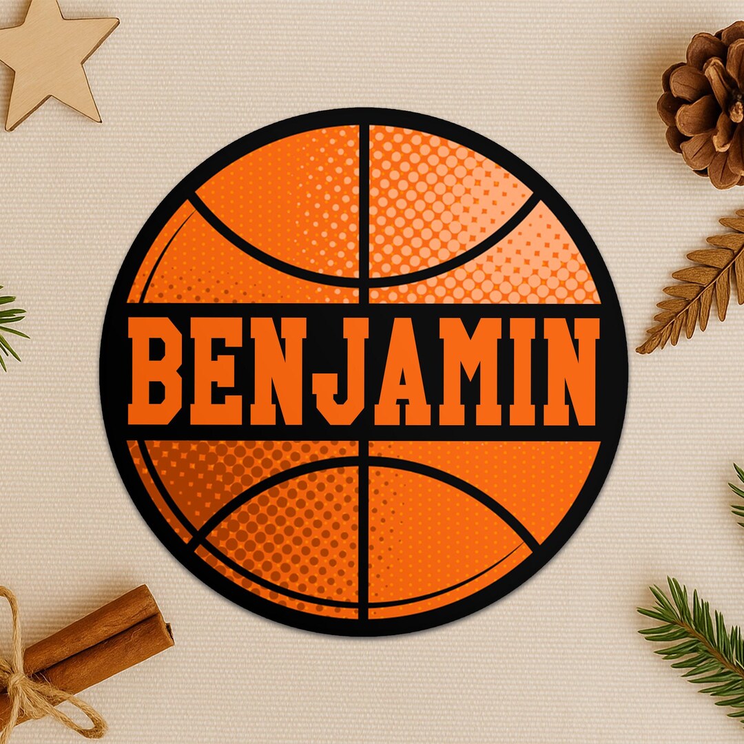 Custom Basketball Name Sticker, Personalized Sports Sticker, Custom ...