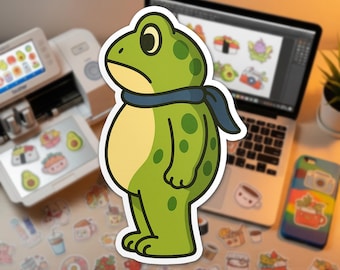 Resist Portland Frog Sticker, Funny Political Activist Anti ICE Anti Trump Satire Sticker, Protest Frog Sticker Gift for Laptop Water Bottle