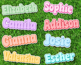 Custom Name Sticker, Personalized Name Owner Sticker Waterproof Vinyl Sticker, Water Bottle Sticker, Colorful Laptop Sticker
