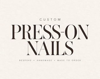 Custom Handmade Press-On Nails, Bespoke Nail Art, Made to Order