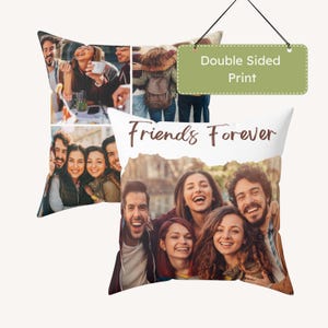 Personalized Photo Pillow: Double-Sided Family Picture Cushion