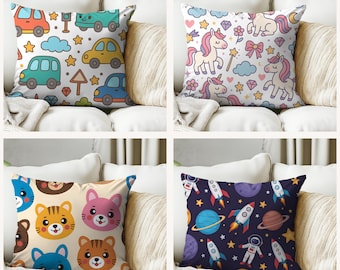 Kids Nursery Cartoon Pillowcase: Children’s Playroom Decor