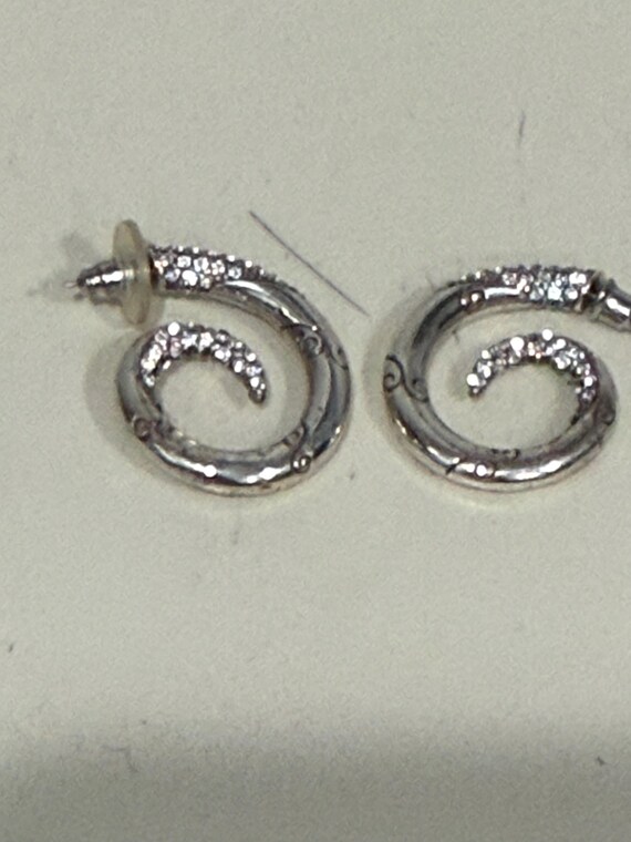 Brighton Cristalina Hoop Post with Swarovski Crystals Earrings