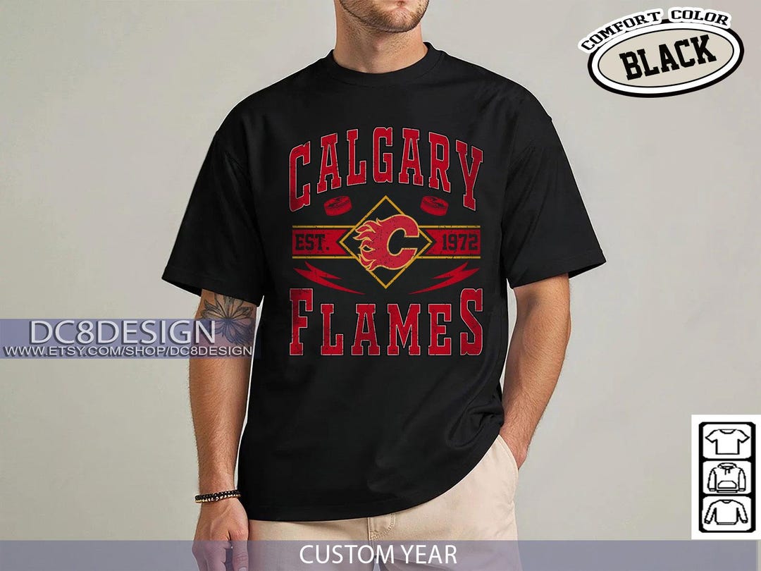 Calgary Color Calgary Flame Vintage Comfort Colors® T-shirt, Calgary Flame T-shirt ...
