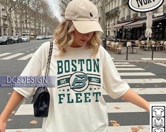 Sudadera de cuello redondo Boston Fleet de Comfort Colors®, sudadera de hockey de Boston, sudadera de hockey para mujer, sudadera retro de los 90 Fleet