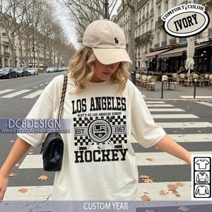 Koszulka Comfort Colors® Vintage Los Angeles King, koszulka Los Angeles King, koszulka Kings, koszulka dla kibiców hokeja, koszulka retro Los Angeles Ice Hockey