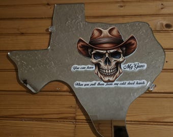 Miroir en forme de Texas Art