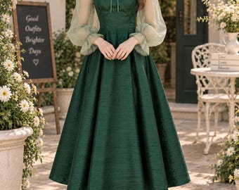 Silk Dupioni Fabric, Deep Emerald Green Silk Fabric, 100% Silk Dupion, Luxury Dress Fabric, Bridal Gown Fabric, Evening Wear, Couture Fabric