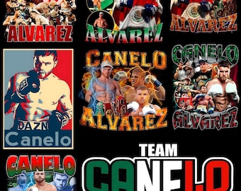 Canelo Álvarez – 8 Premium PNG Design Bundle | Tribute Collection | DTF/DTG Ready