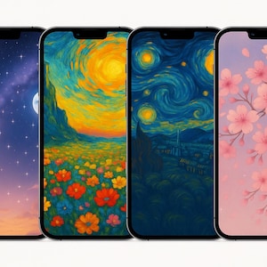 Dreamy Aesthetic Wallpaper Pack  5 Artistic Phone Backgrounds | iPhone & Android Digital Download