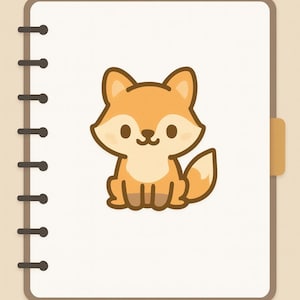 Kawaii Animal Stickers 5 Cute Digital Stickers | iPad Planner & GoodNotes Download
