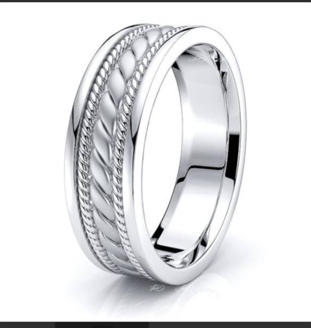 Sterling Silver Infinity Loop Band: Men's Promise Wedding Ring - Etsy