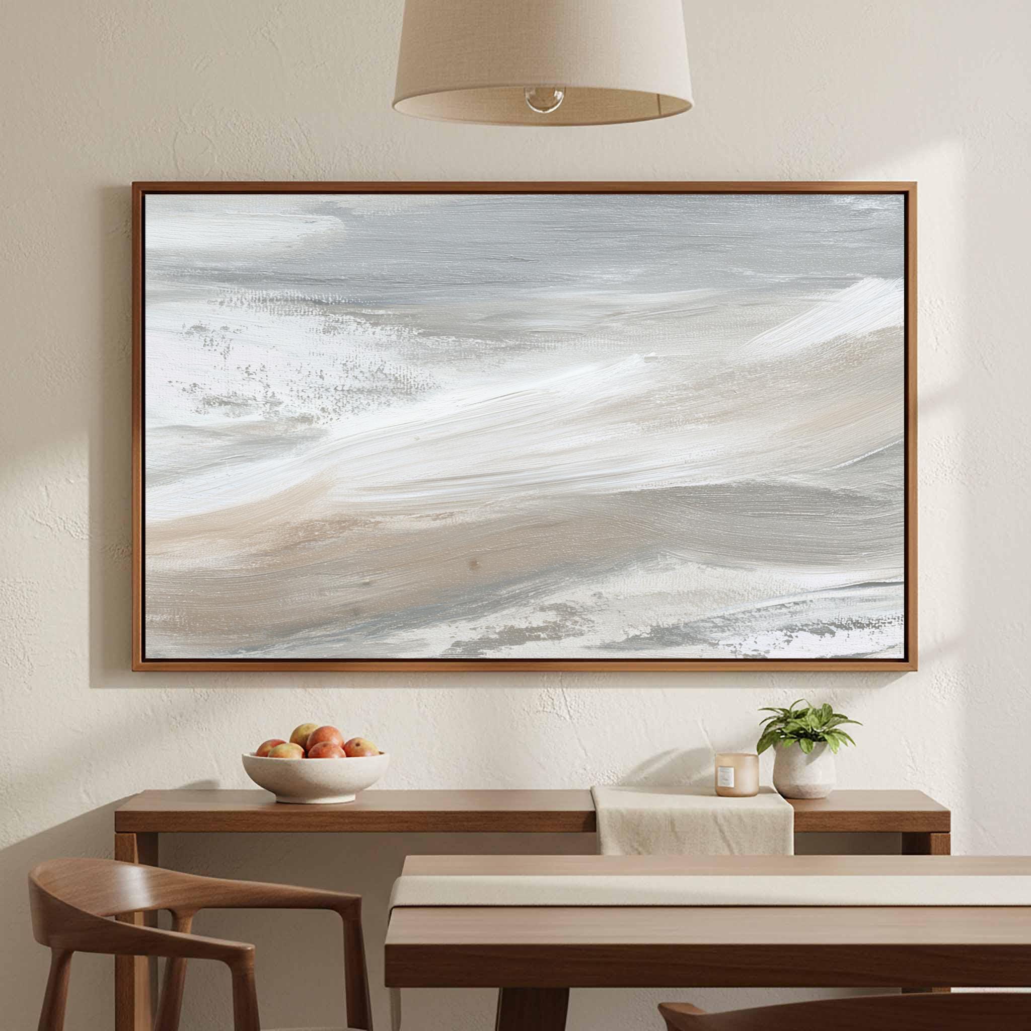 Abstract Gray Beige Canvas Wall Art - Modern Neutral Print - Etsy