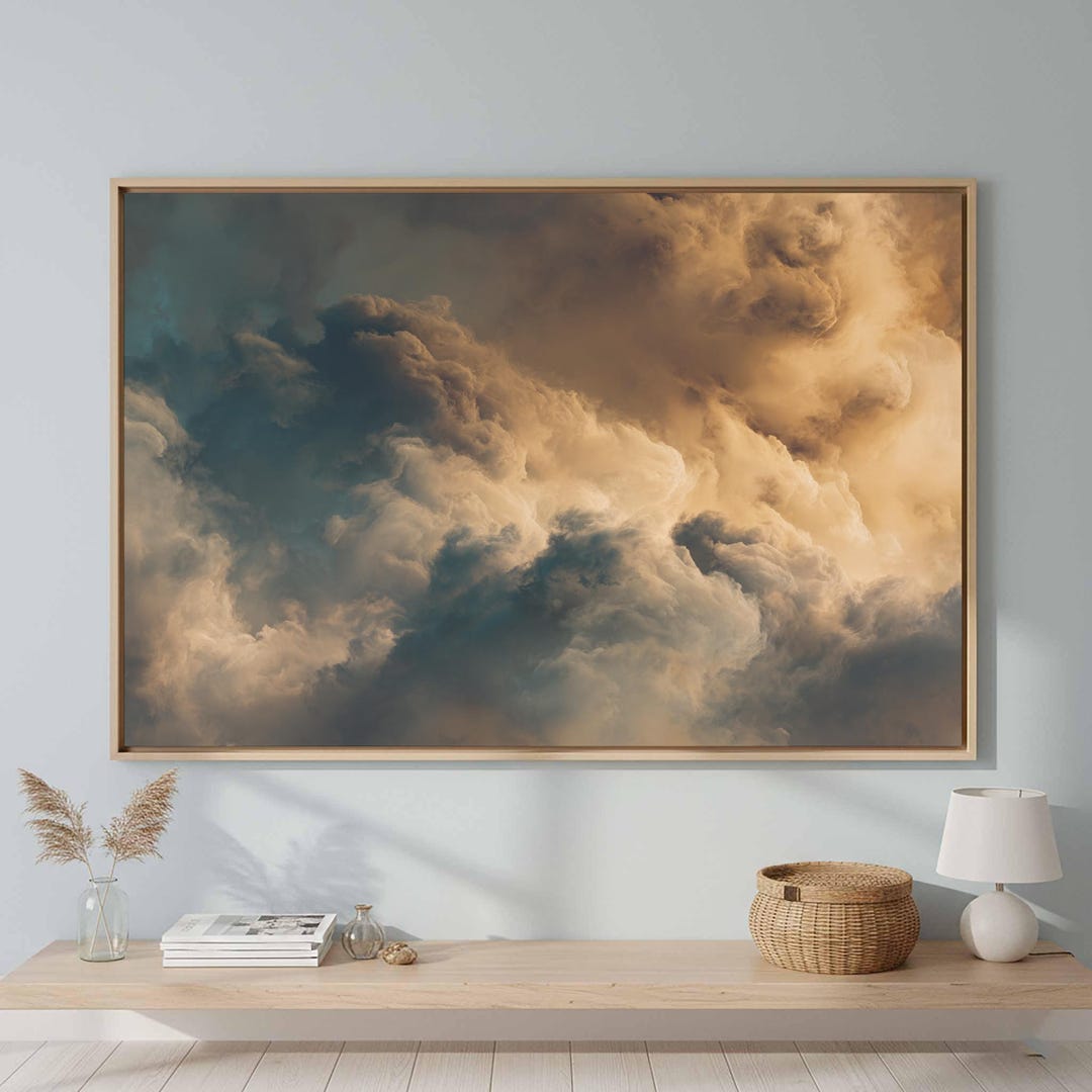 Abstract Cloud Wall Art - Moody Brown Canvas Print - Etsy