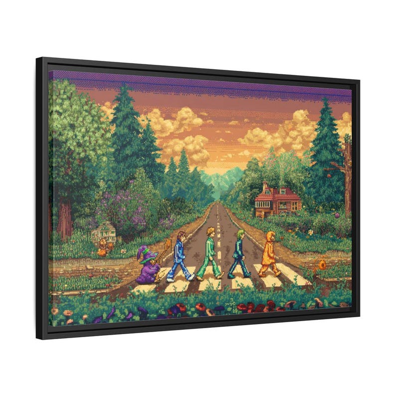 OEM - Framed Canvas Espresso - stardew-valley-abbey-road-pixel-art-print-cozy-gaming-decor-71061161-51fd-462c-8209-1b21b21fa5c2-1.jpg