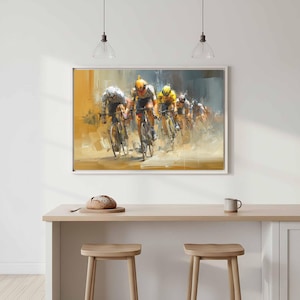 Dynamic Cycling Race Canvas Print - Bold Sports Wall Art