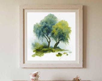 Weeping Willow Canvas Print - Green Nature Wall Art