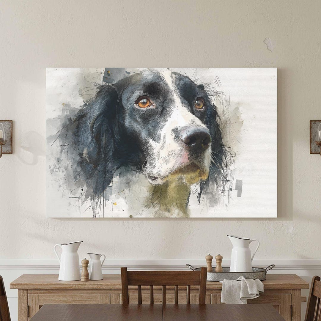 Springer Spaniel Print English Springer Spaniel Canvas Print - Watercolor Dog Wall Art - Etsy