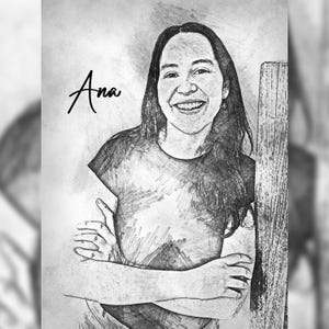 individuelle Zeichnung, Foto-Illustration nach Maß, minimal Porträt, digitales Porträt, personalisiertes Geschenk, gesichtsloses Porträt, individuelle Illustration