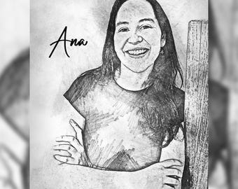 custom drawing, photo illustration custom, minimal portrait, digital portrait, personalized gift, faceless portrait, custom illustration