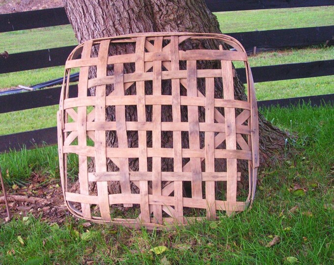 Reserved for Sarah Fantastic OLD Tobacco BASKET Antique Drying Basket