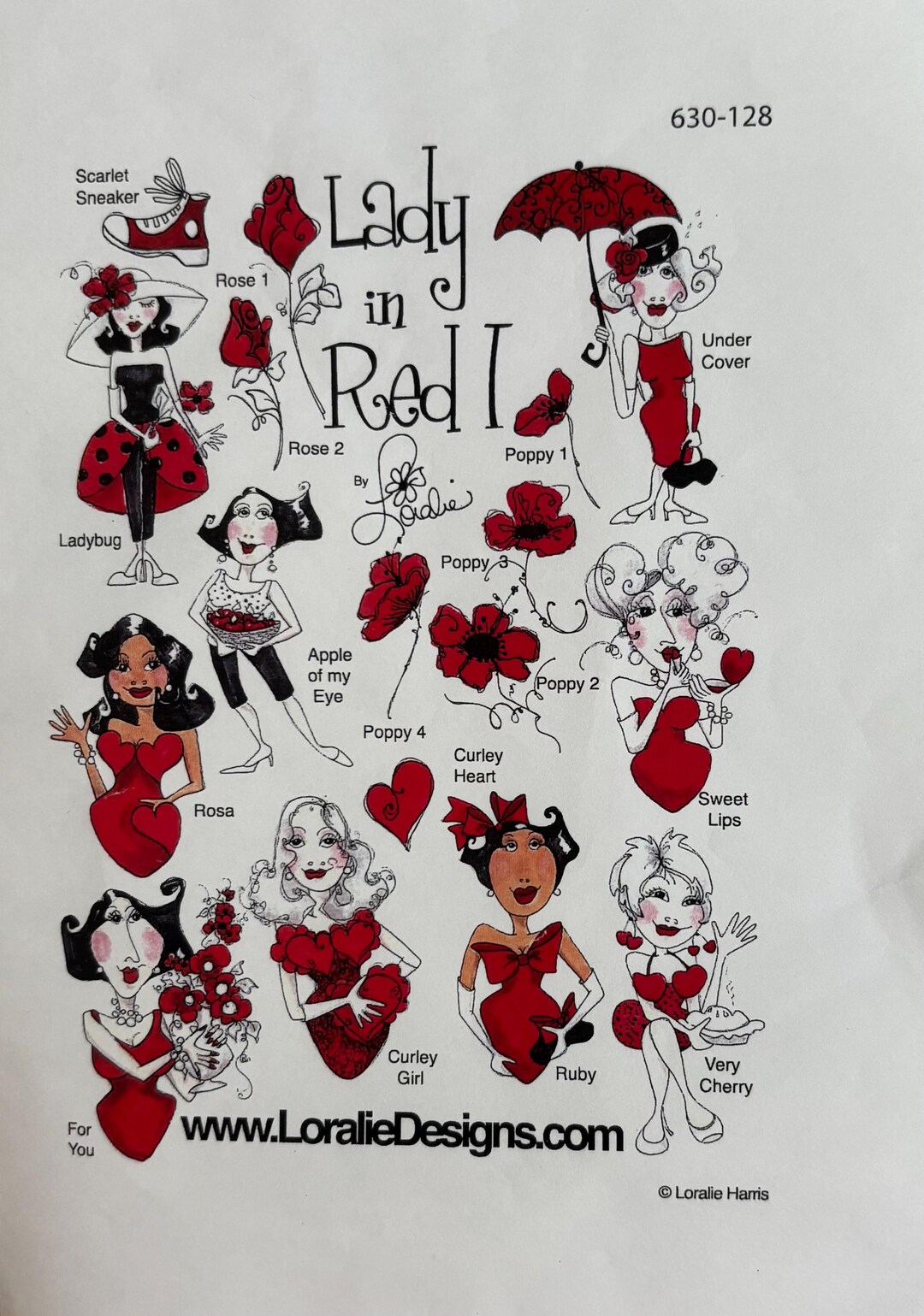 Loralie Designs Lady in Red 1 Machine Embroidery Designs (USB Stick) - Etsy