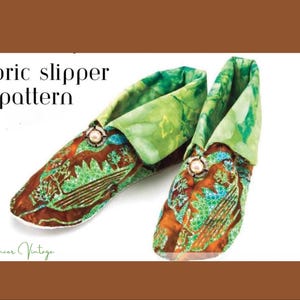 Molde de costura vintage para pantufas aconchegantes: tamanho adulto (molde em PDF)