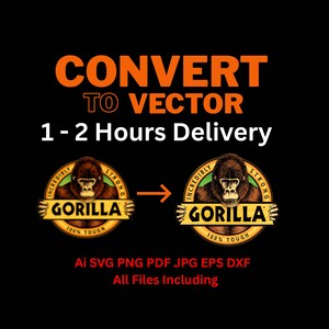 Custom Vector Tracing Service, Logo Redraw, High Resolution (ai, eps, svg, pdf, png)