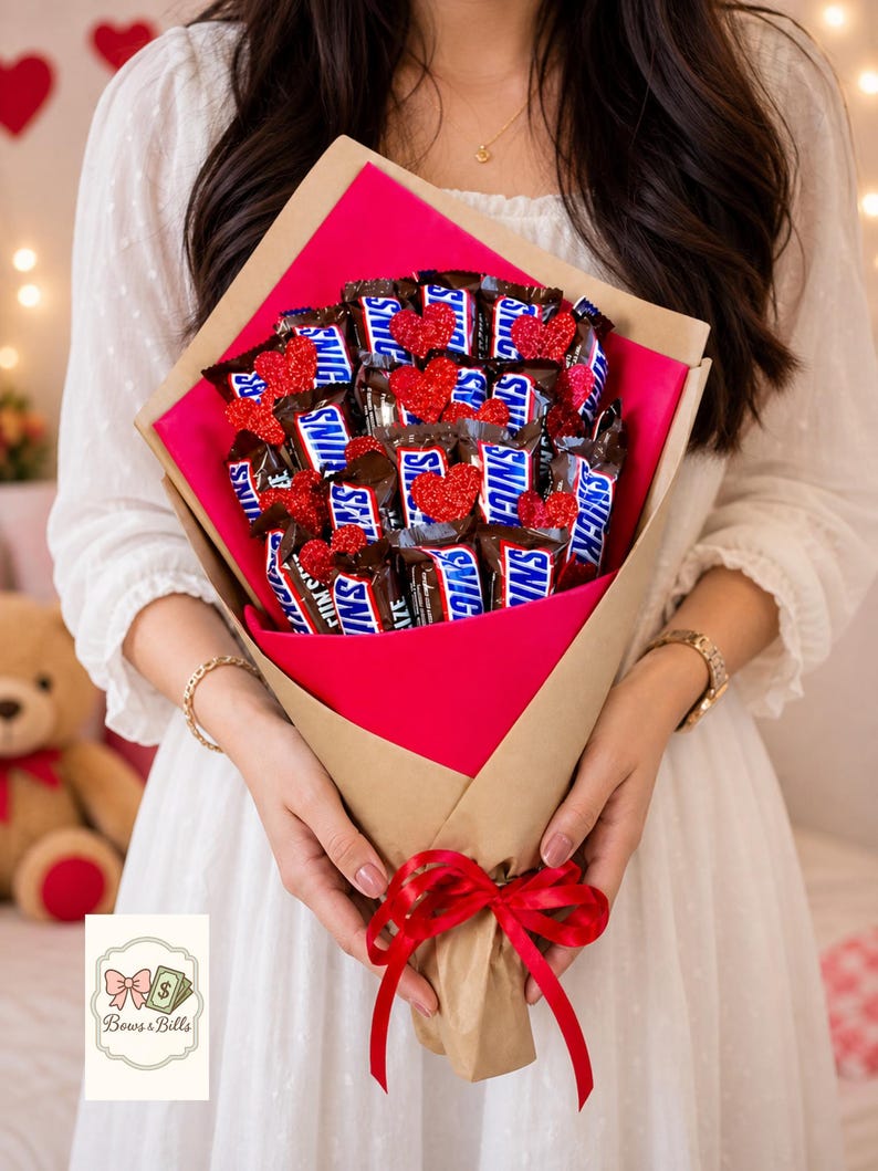 Snickers Chocolate Bouquet | Handmade Candy Arrangement for Gifts - Etsy