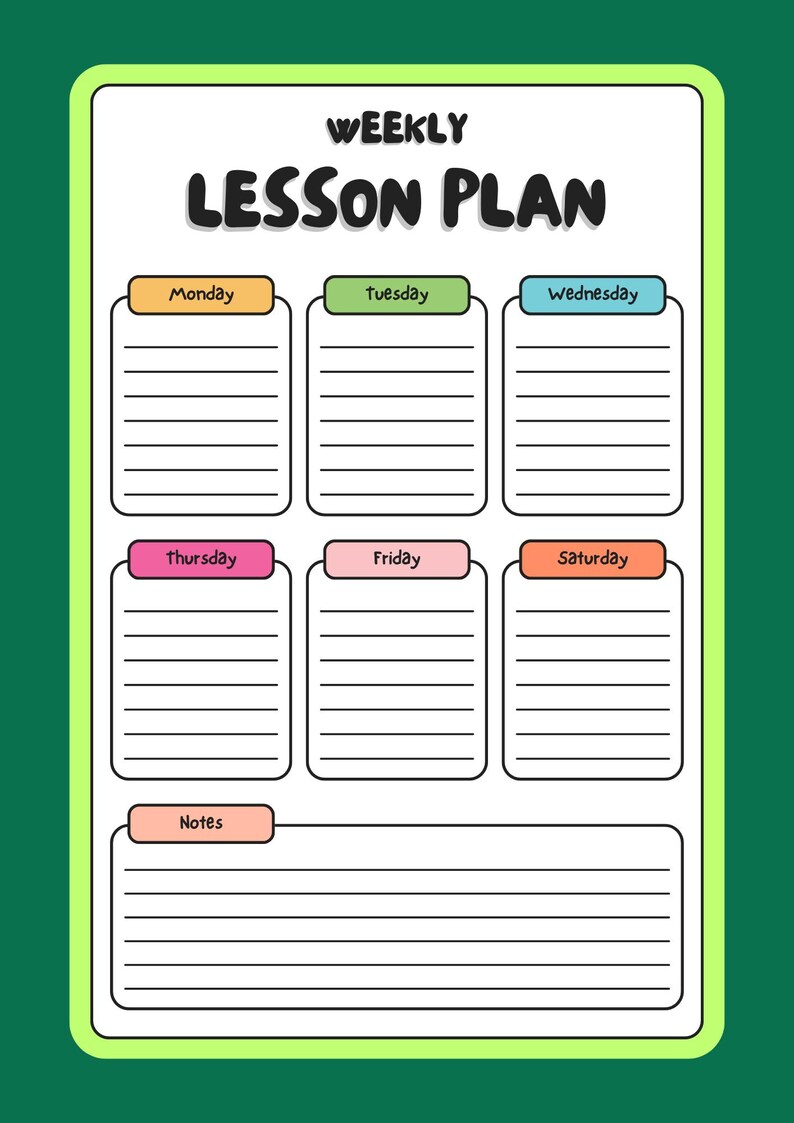 Editable Teacher Planner | Digital Lesson Planner for Teachers | Weekly ...