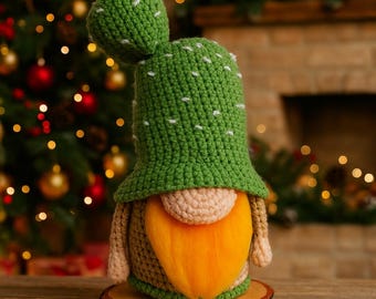 Cactus Gnome Crochet Pattern PDF | Cute Amigurumi Gnome | Easy Crochet Pattern | Instant Download