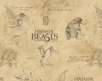 Beasts Cotton Fabric: Novelty Quilting Prints