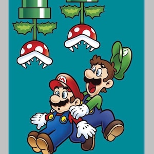 Super Mario and Luigi Fabric 100% Cotton