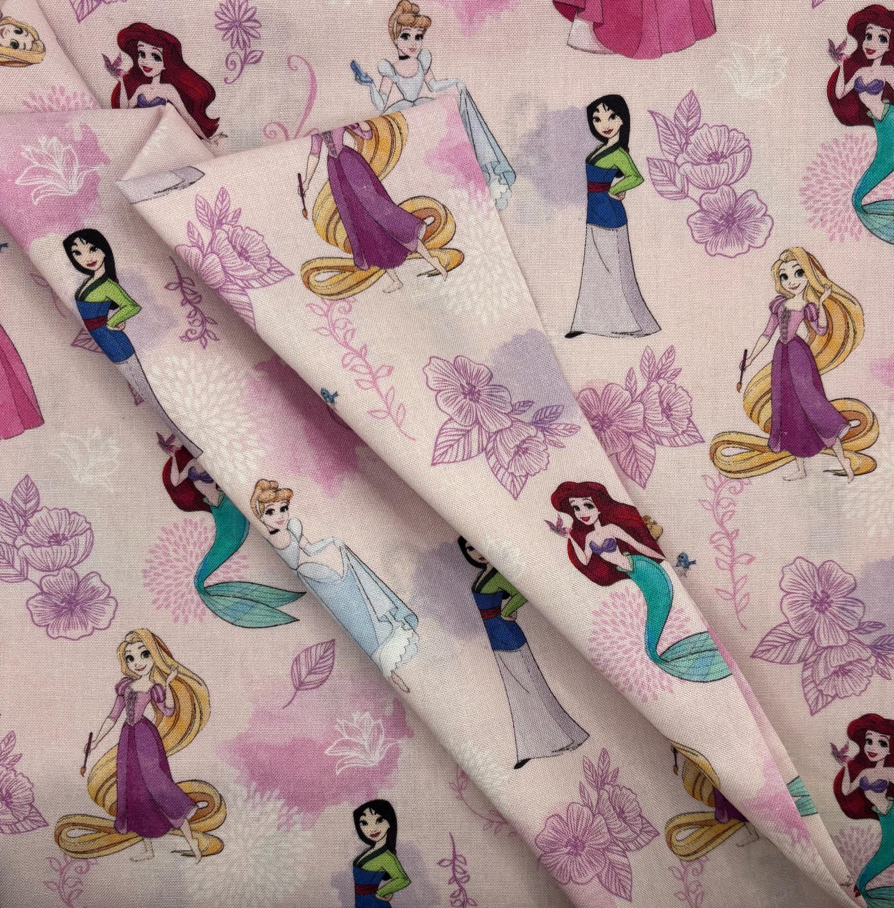 Disney Princess Fabric 100% Cotton - Etsy