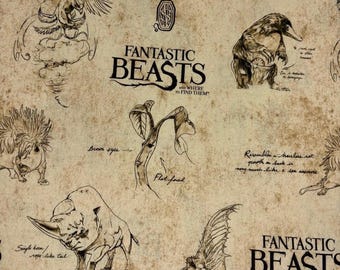 Beasts Cotton Fabric: Novelty Quilting Prints
