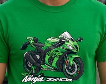 Kawasaki Ninja ZX-14R 2022-24 T-shirt - Motorcycle Tee Shirt for