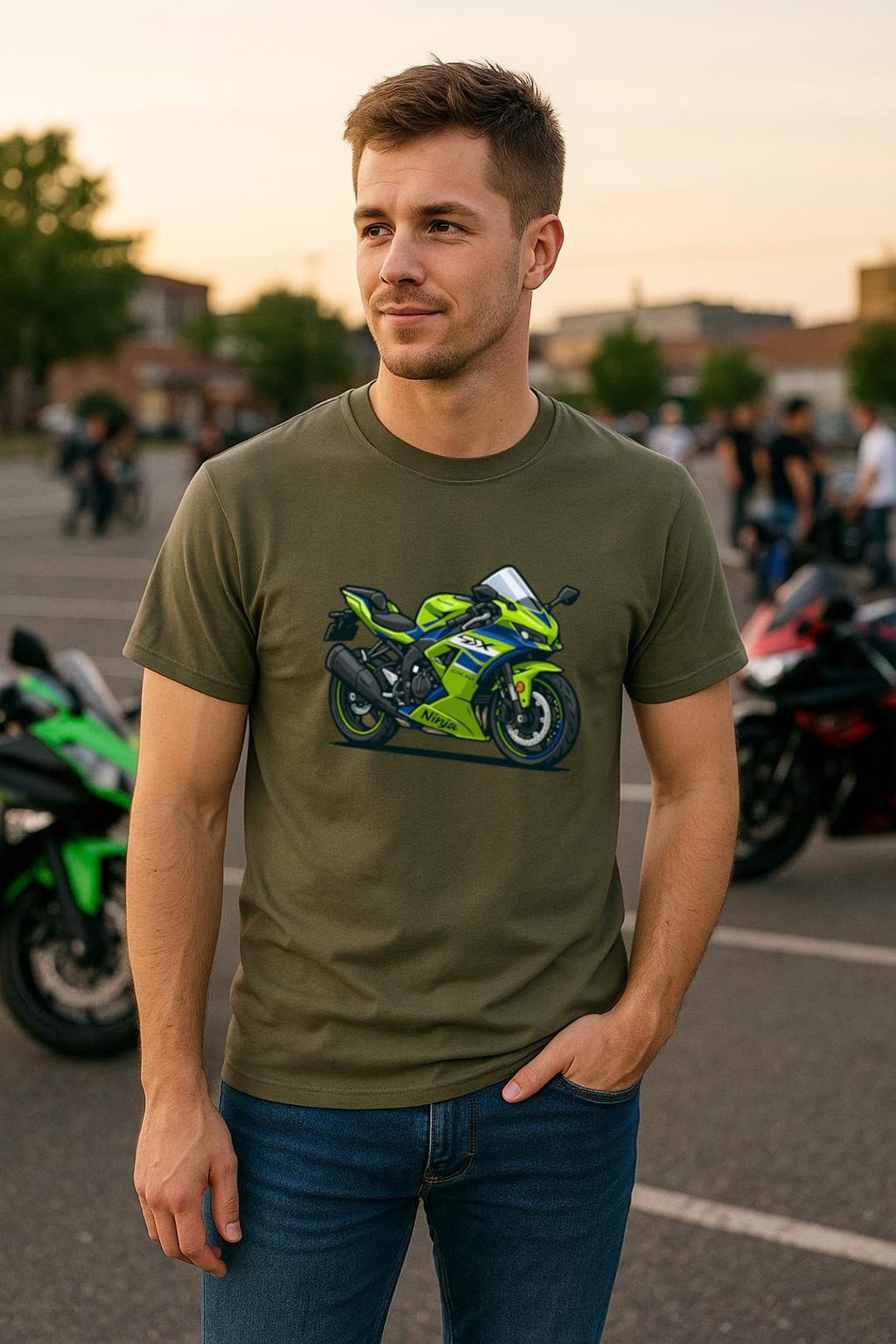 Kawasaki Ninja ZX6R T-shirt | Sportbike Rider Tee - Etsy