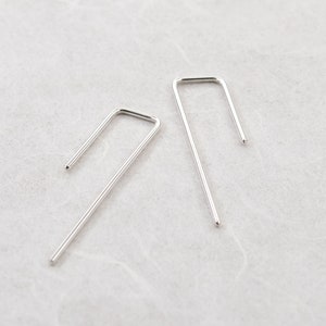 Arc earrings, open hoop earrings, Edgy earrings