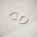 Open Hoop Earrings in Gold  |  Half Hoops for everyday wear | Timeless Classic Jewelry
