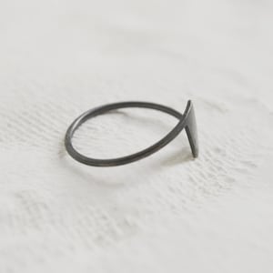 Industrial black ring in silver image 3