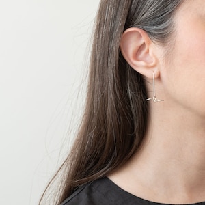 Handmade Sterling Silver Dangle Earrings: Organic Artisan Jewelry