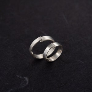 Couple band set, wedding rings, Alliance image 2