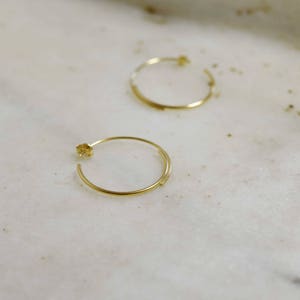 Unique 22k gold plated silver hoop earrings, the perfect gift for her image 6